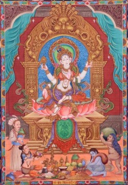 Lakshmi Devi Buddhismus Ölgemälde